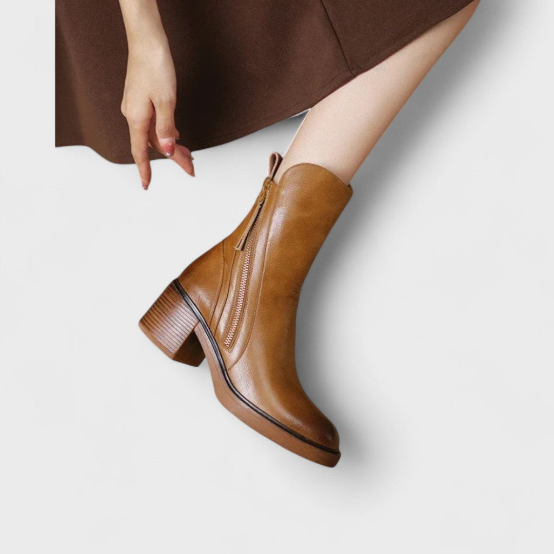 Botines De Piel Con Pelo Interior – Elegantes Y Cómodos