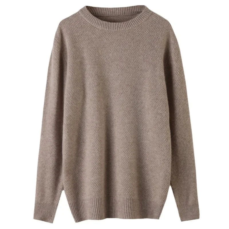 Jersey De Hombre 100% Cachemir De Corte Elegante