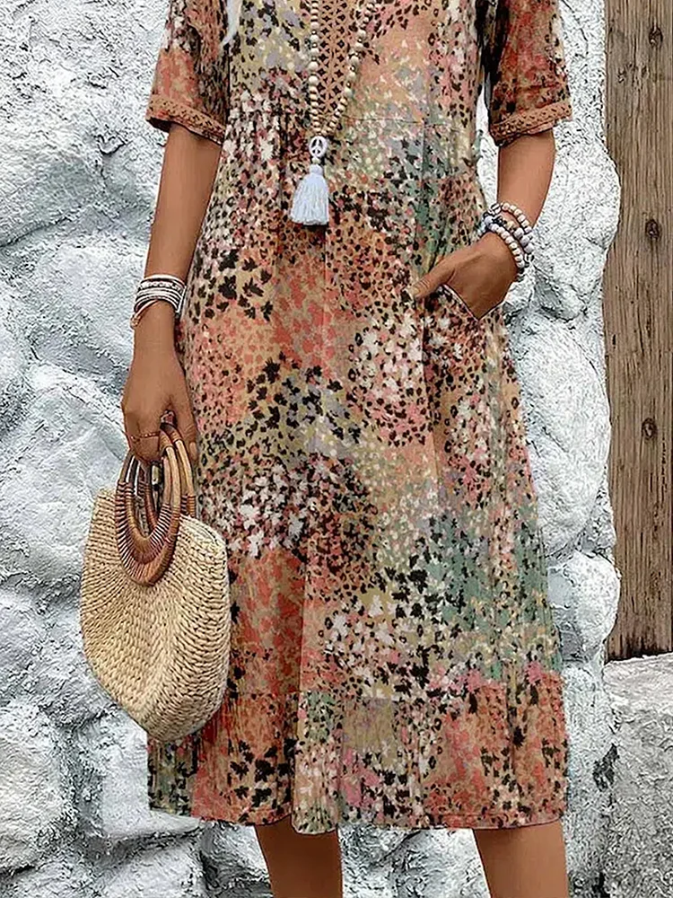 Véronique – Elegante vestido midi de corte fluido