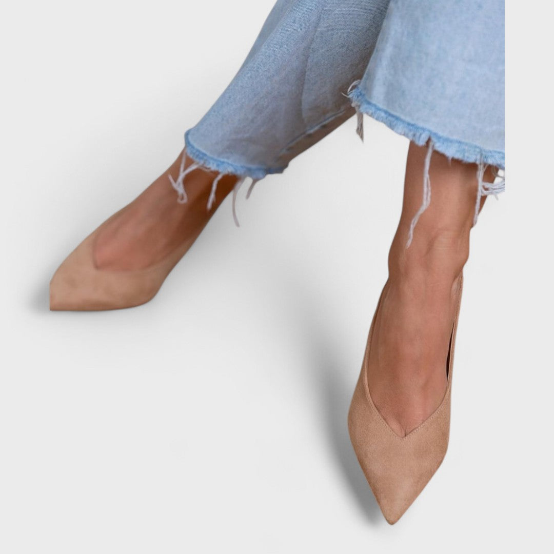 Zapato Slingback De Mujer Con Tacón Fino Elegante