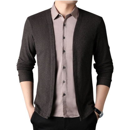 Camisa Cárdigan Hombre 2 en 1 de Tejido Premium