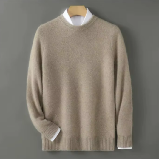 Jersey De Hombre De Cachemira Pura Corte Elegante