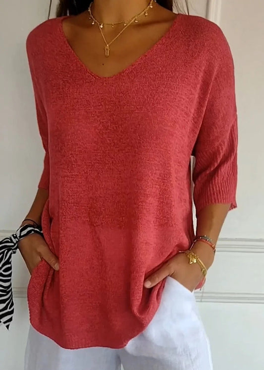 Jill | Top atemporal con cuello en V