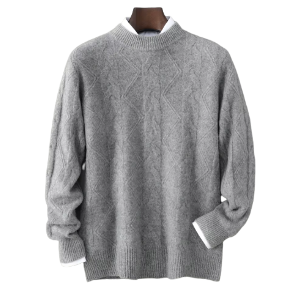 Jersey De Hombre 100% Cachemira Corte Clásico