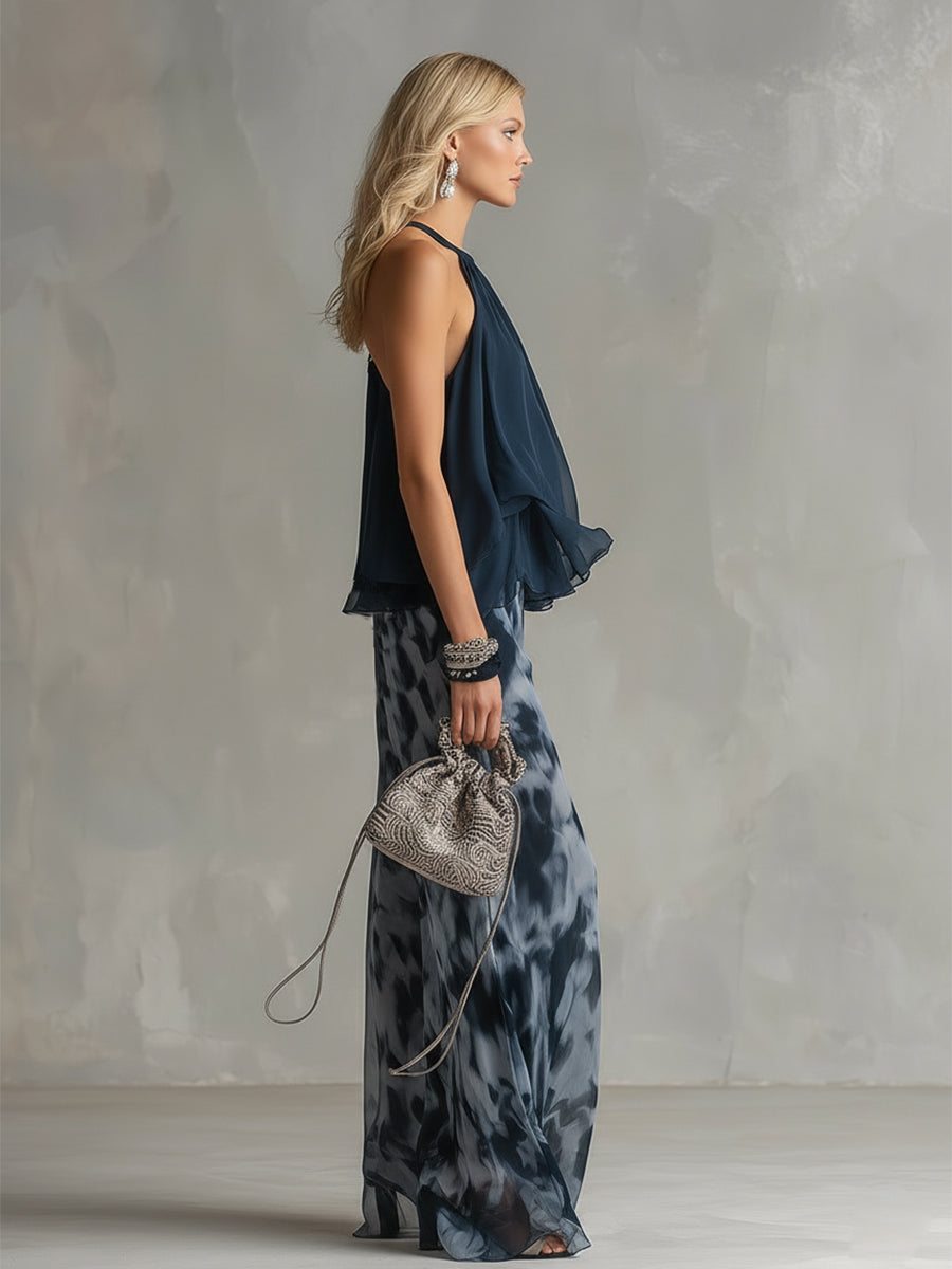 Élise | Completo elegante e leggero con top fluido e pantaloni larghi