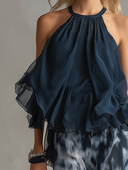 Élise | Completo elegante e leggero con top fluido e pantaloni larghi