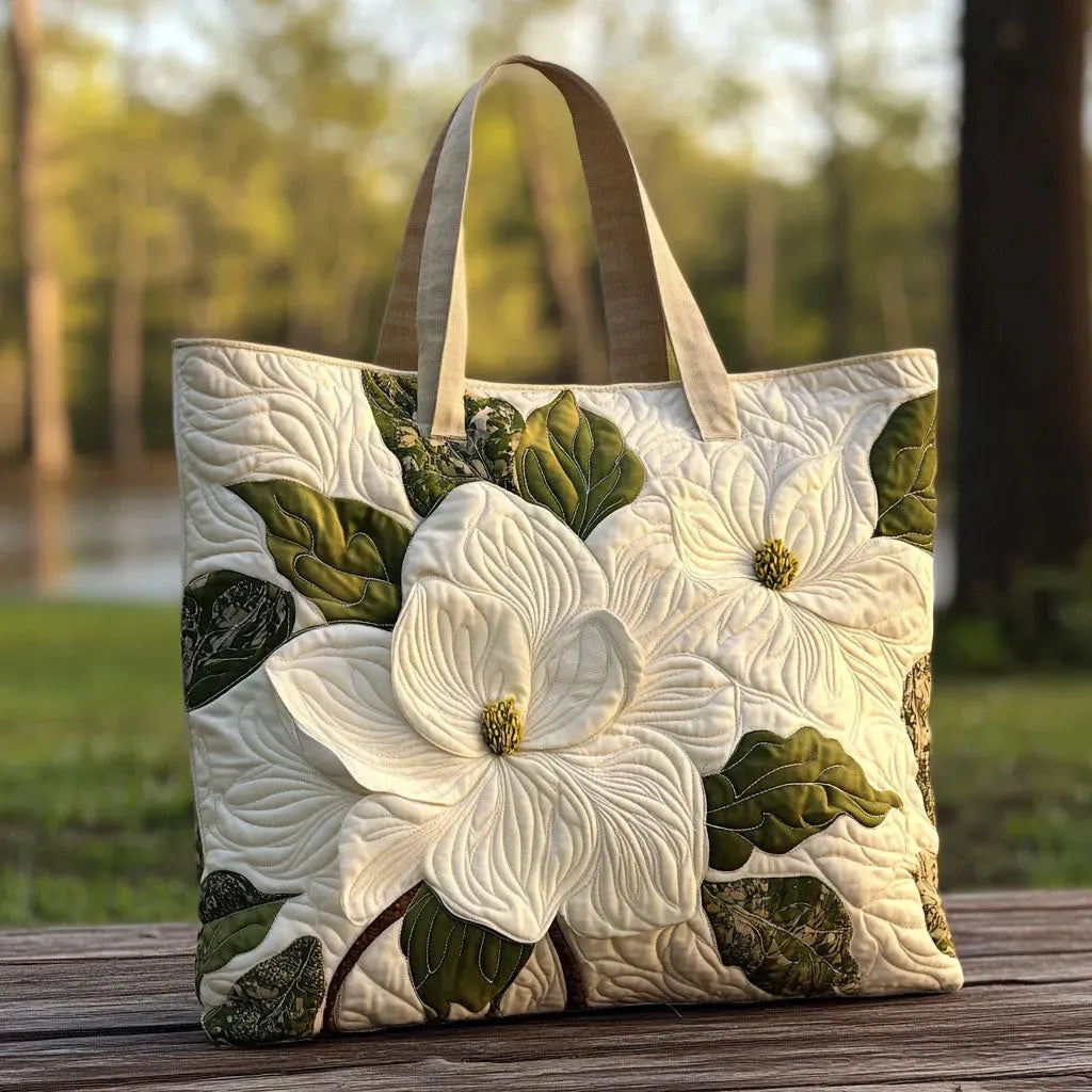 Elegante Bolso Acolchado con Motivo Floral