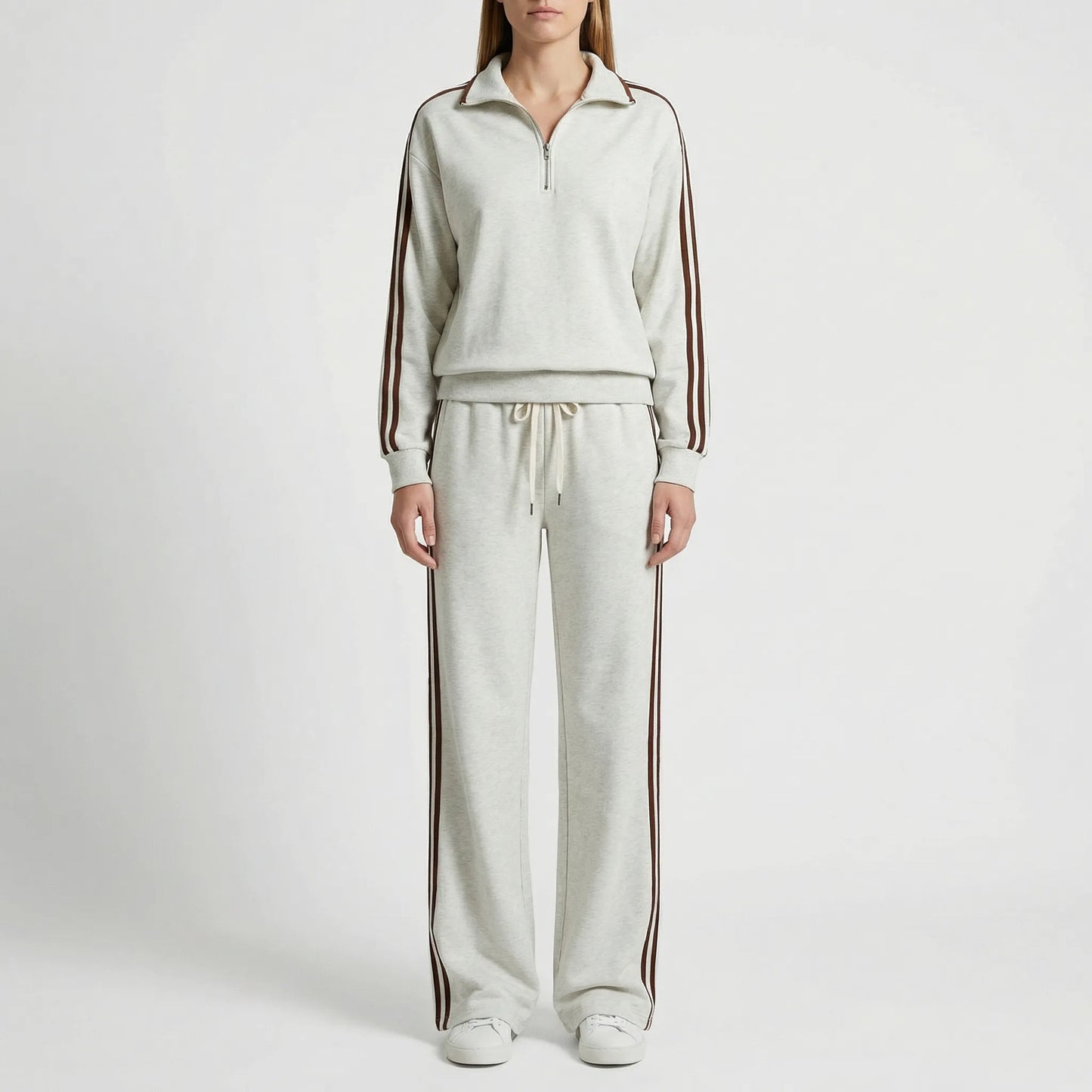 Teresa: Mujer Dos Piezas con Sudadera Half Zip