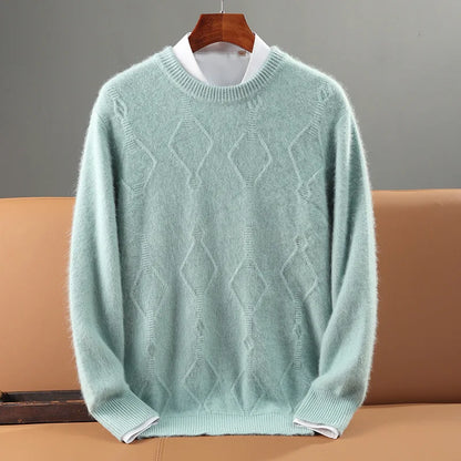 Jersey De Cachemira Hombre Con Patrón De Rombo