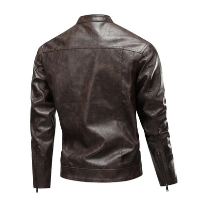 Chaqueta De Piel Tipo Aviador Estilo Piloto