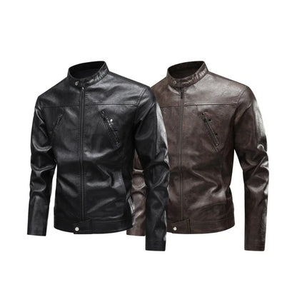 Chaqueta De Piel Tipo Aviador Estilo Piloto