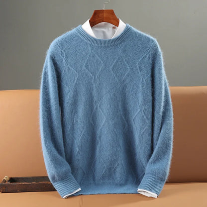 Jersey De Cachemira Hombre Con Patrón De Rombo