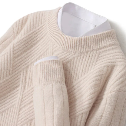 Jersey De Cachemira Para Hombre Con Patrón Elegante