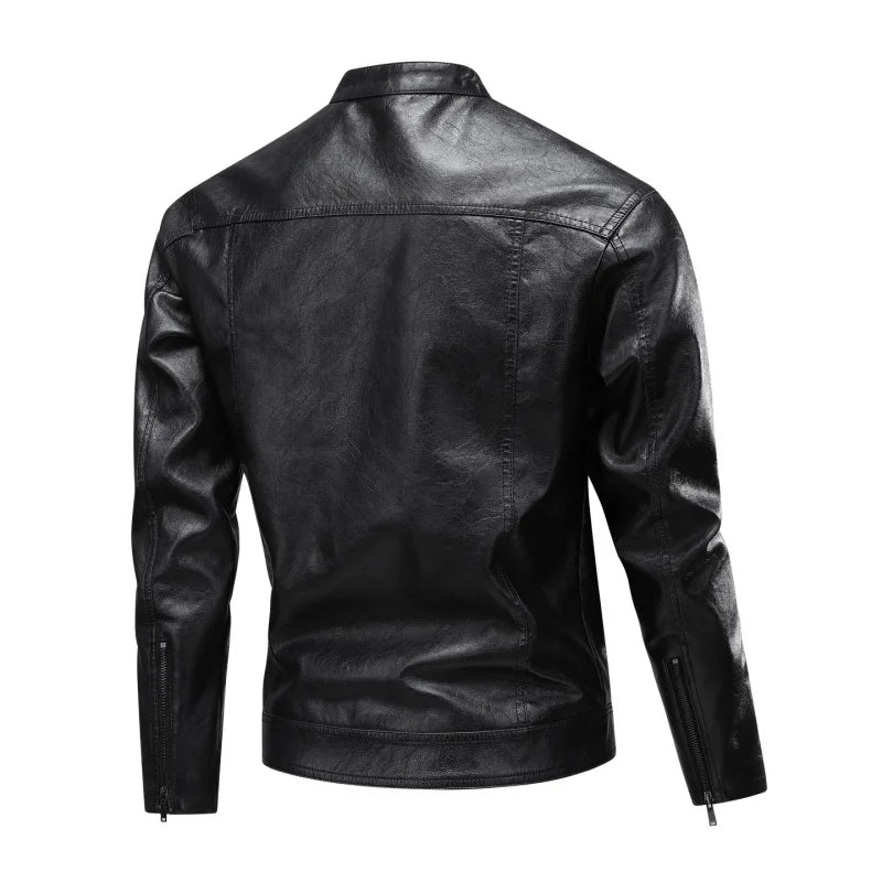 Chaqueta De Piel Tipo Aviador Estilo Piloto