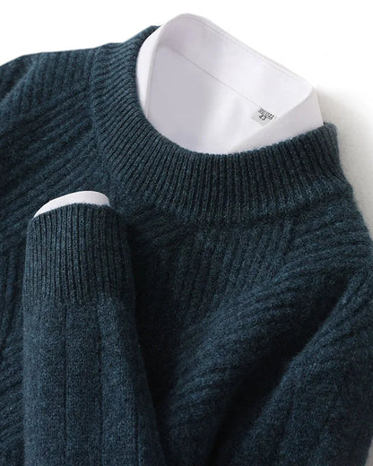 Jersey De Cachemira Para Hombre Con Patrón Elegante