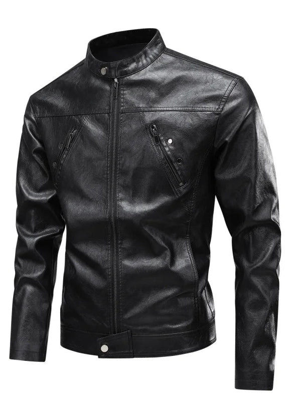 Chaqueta De Piel Tipo Aviador Estilo Piloto