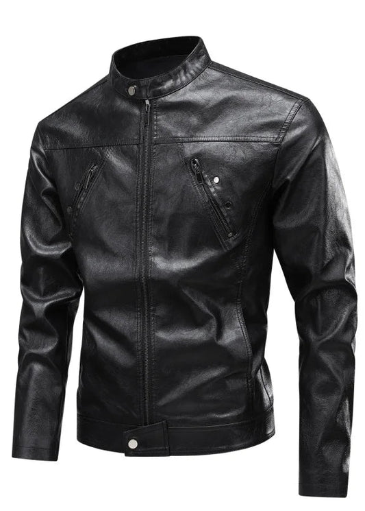 Chaqueta De Piel Tipo Aviador Estilo Piloto