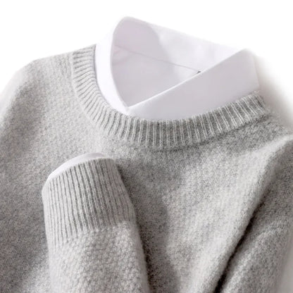Jersey De Hombre 100% Cachemir De Corte Elegante