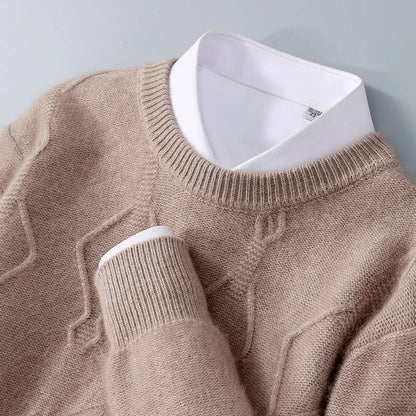 Jersey De Cachemira Hombre Con Patrón De Rombo