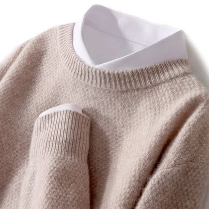 Jersey De Hombre 100% Cachemir De Corte Elegante