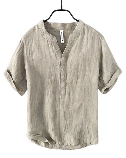 Camisa De Lino Para Hombre De Estilo Casual