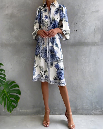 Vestido Chiara | Elegancia Natural y Estampado de Temporada