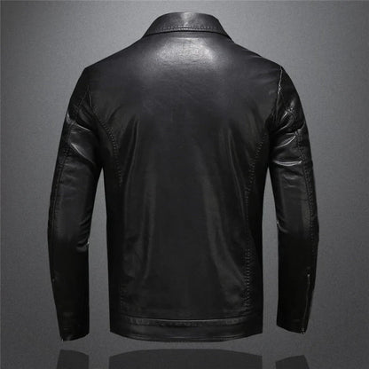 Chaqueta De Piel Vegana Entallada Estilo Urbano