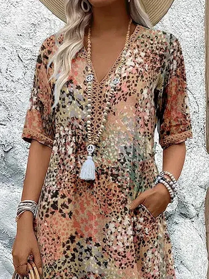Véronique – Elegante vestido midi de corte fluido
