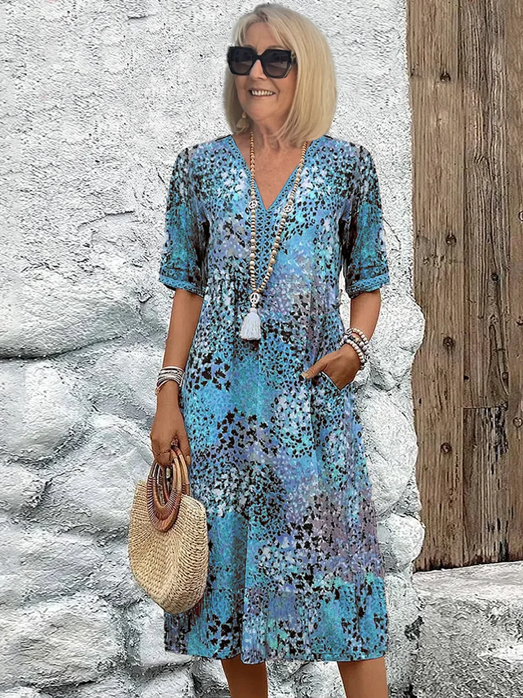 Véronique – Elegante vestido midi de corte fluido