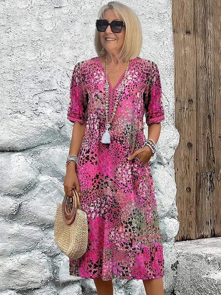 Véronique – Elegante vestido midi de corte fluido