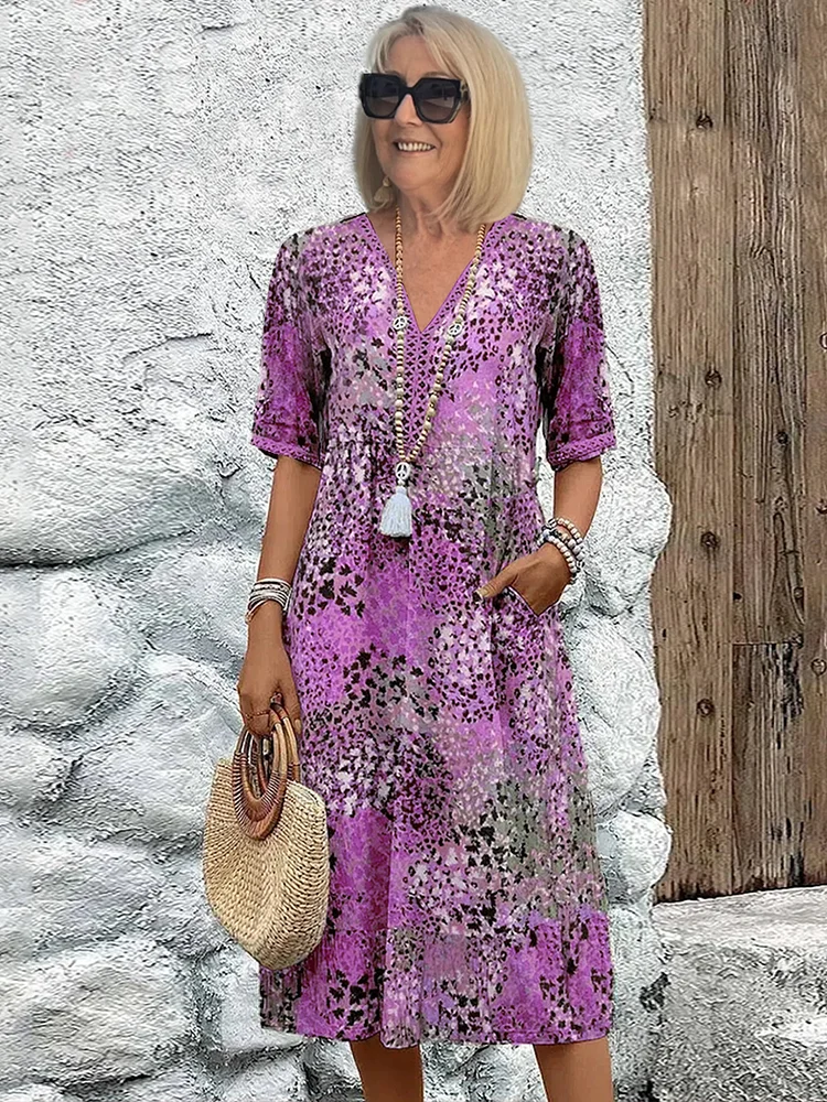 Véronique – Elegante vestido midi de corte fluido