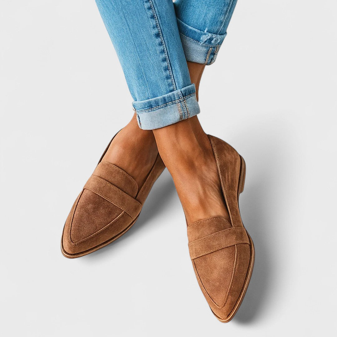 Mocasines Ortopédicos de Piel para Mujer – Suela Antideslizante