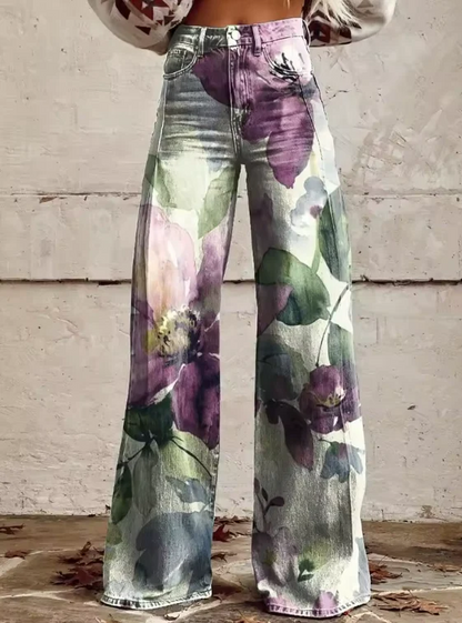 Léna - Pantalones amplios florales