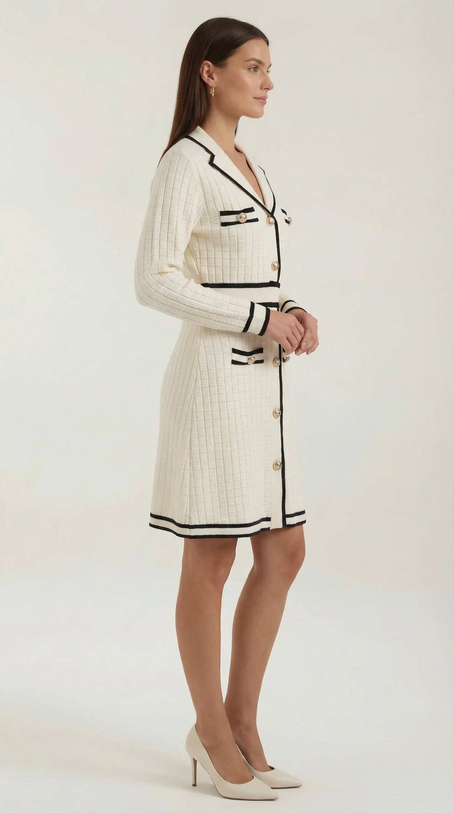 Tracy | Mini Vestido con Ribetes en Contraste y Corte Moderno