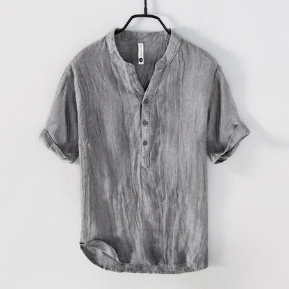 Camisa De Lino Para Hombre De Estilo Casual