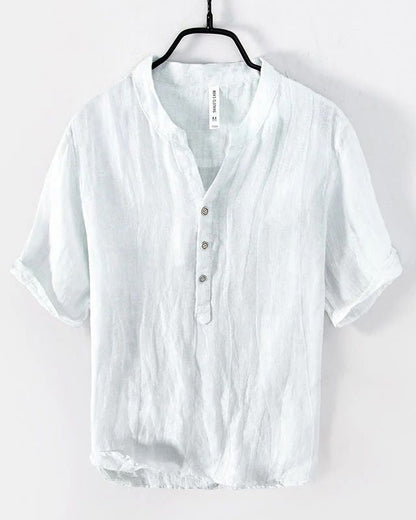 Camisa De Lino Para Hombre De Estilo Casual